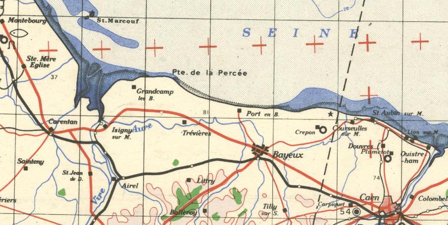 Airel sur les cartes anglaises